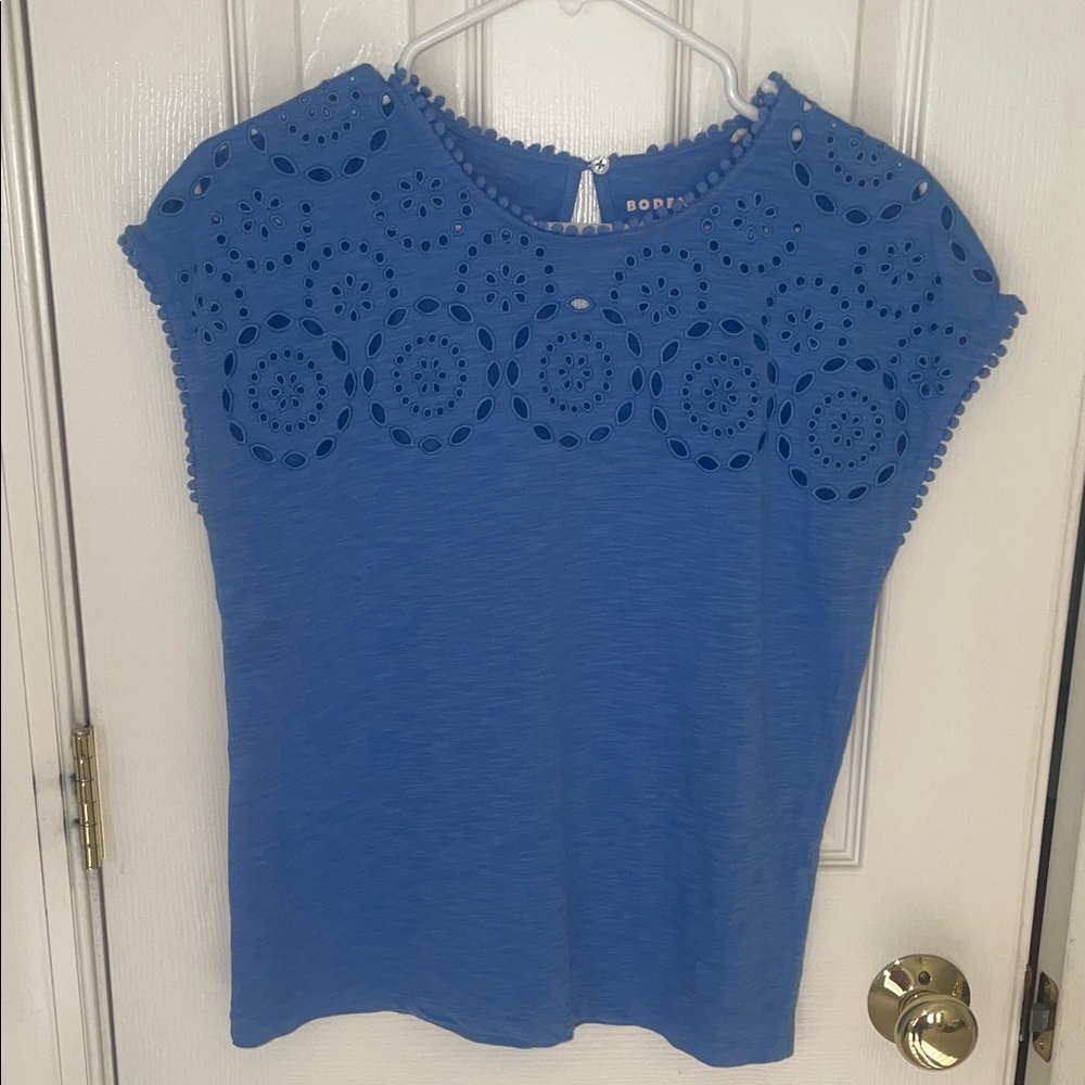 Boden Blue Eyelet Women's Blouse